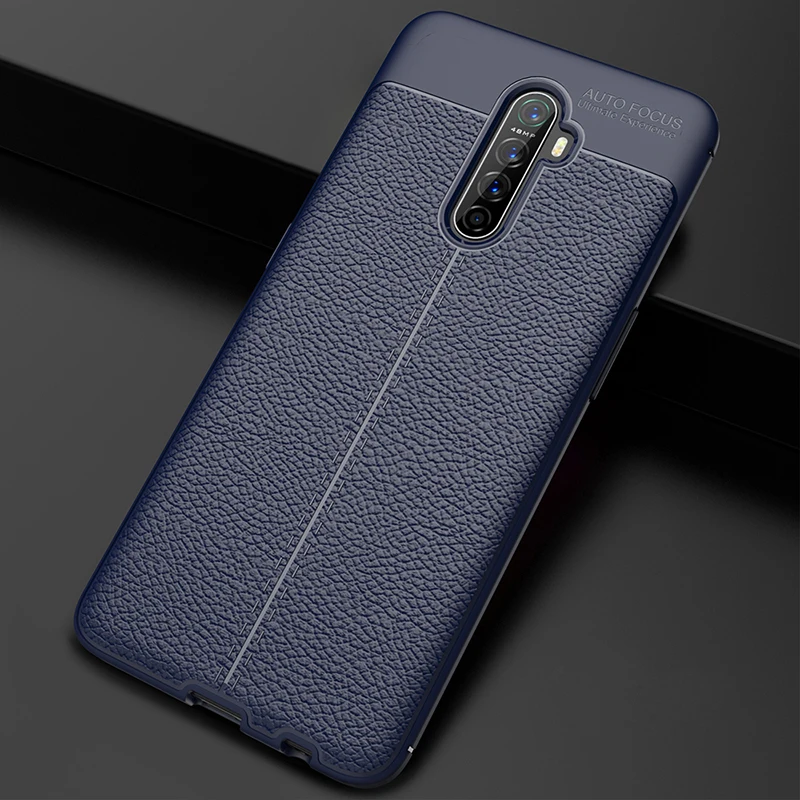 Для Realme X2 Pro Чехол кожаный Стильный чехол прочный ТПУ противоударный для телефона