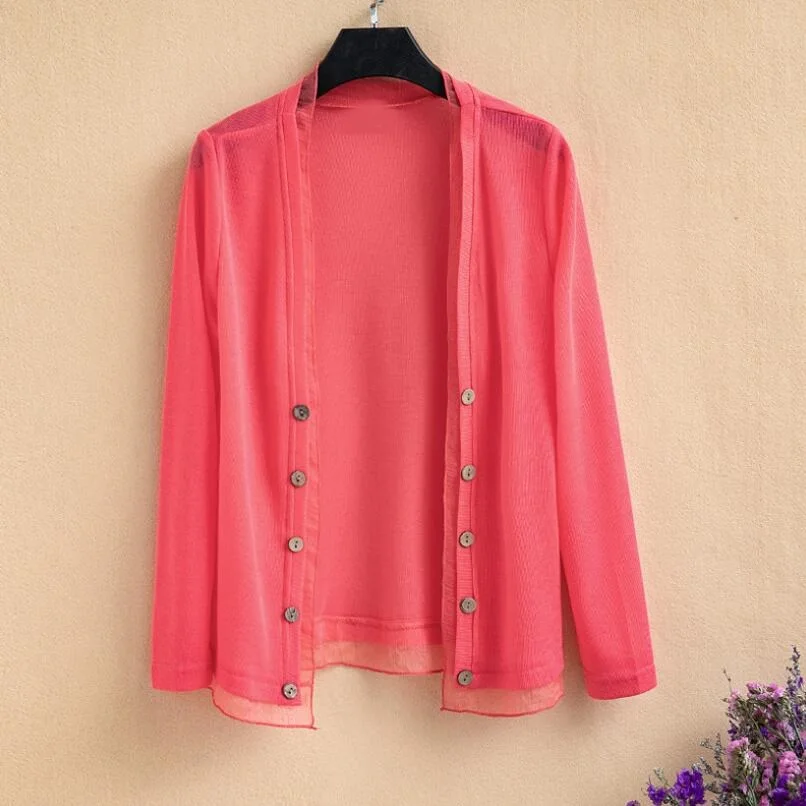 Кардиган женский вязаный с длинным рукавом повседневная шаль верхняя одежда