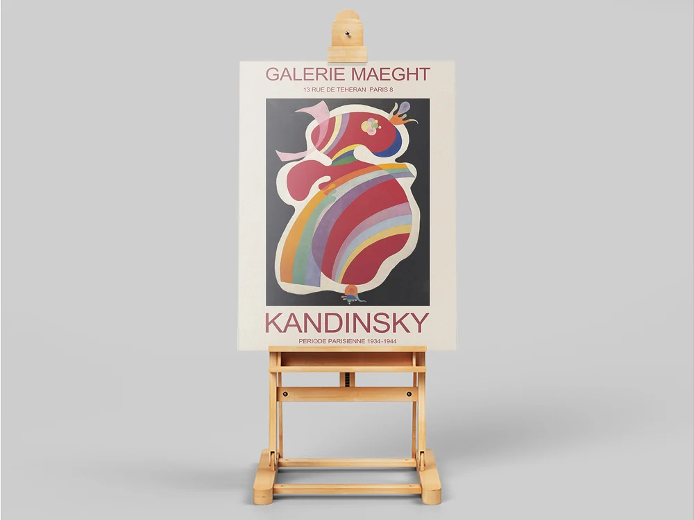 Постер Wassily Kandinsky художественной выставки кандинская галерея маейт Париж 1969
