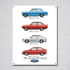Ретро винтажный жестяной знак Ford Escort RS, металлический плакат, металлический декор, металлическая живопись, настенная наклейка, настенный знак, декор для стен