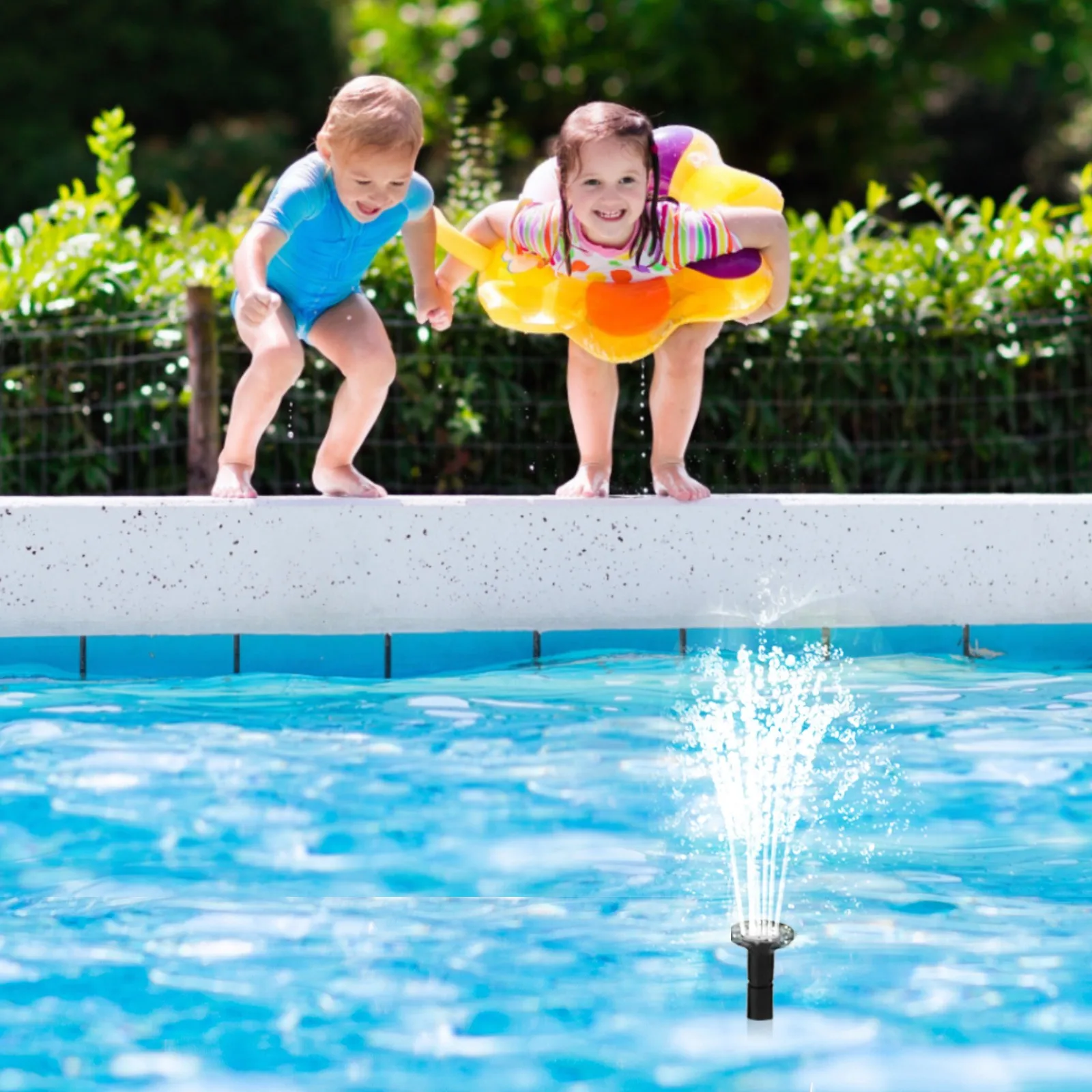 

40# Outdoor Swimming Pool Beach Garden Decoration Solar Water Jet Pump Art Decoration For Indoor Outdoor Bathroom Swimming