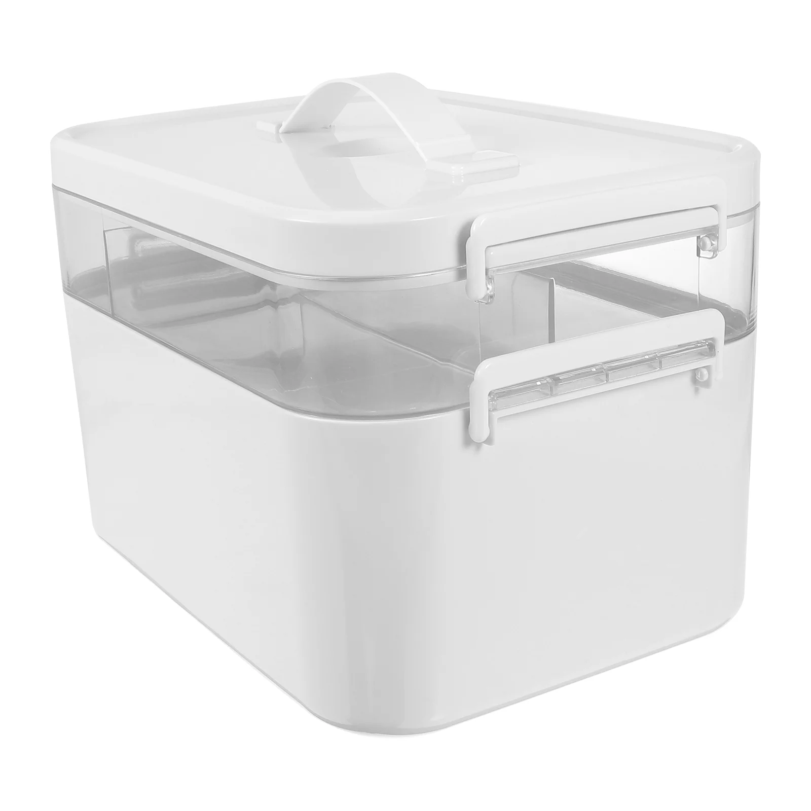 

1Pc Large Capacity Medicine Storage Case with Handle Portable Storage Box