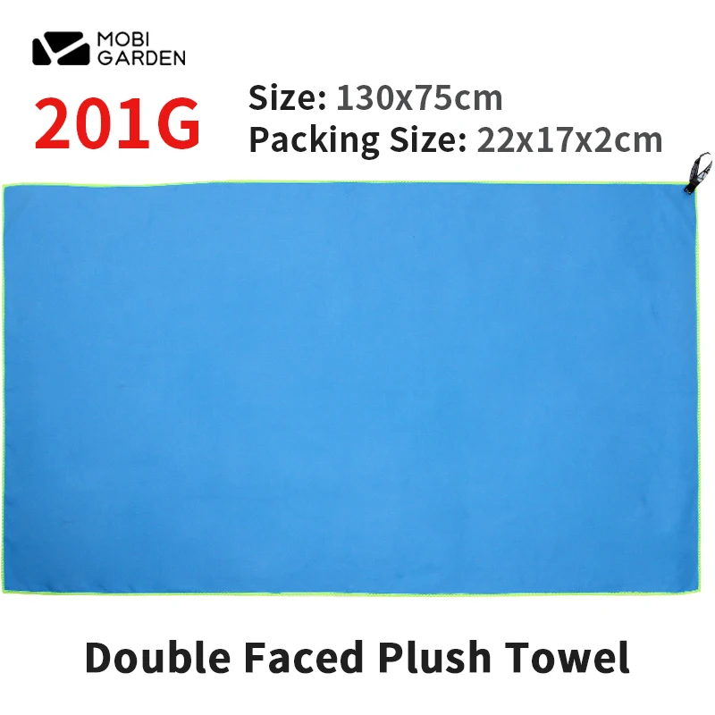 

MOBI GARDEN Portable 73g Quick Drying Sports Towel Men Women Gym Camping Travel Moisture Absorption Bath Towel 130x75cm/80x40cm