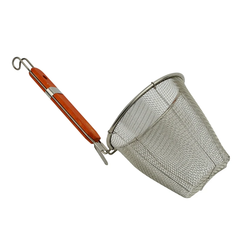 2X Wooden Handle Stainless Steel Kitchen Ware Dumplings Noodles Mesh Strainer 5.3 Inch X 4.9 | Дом и сад