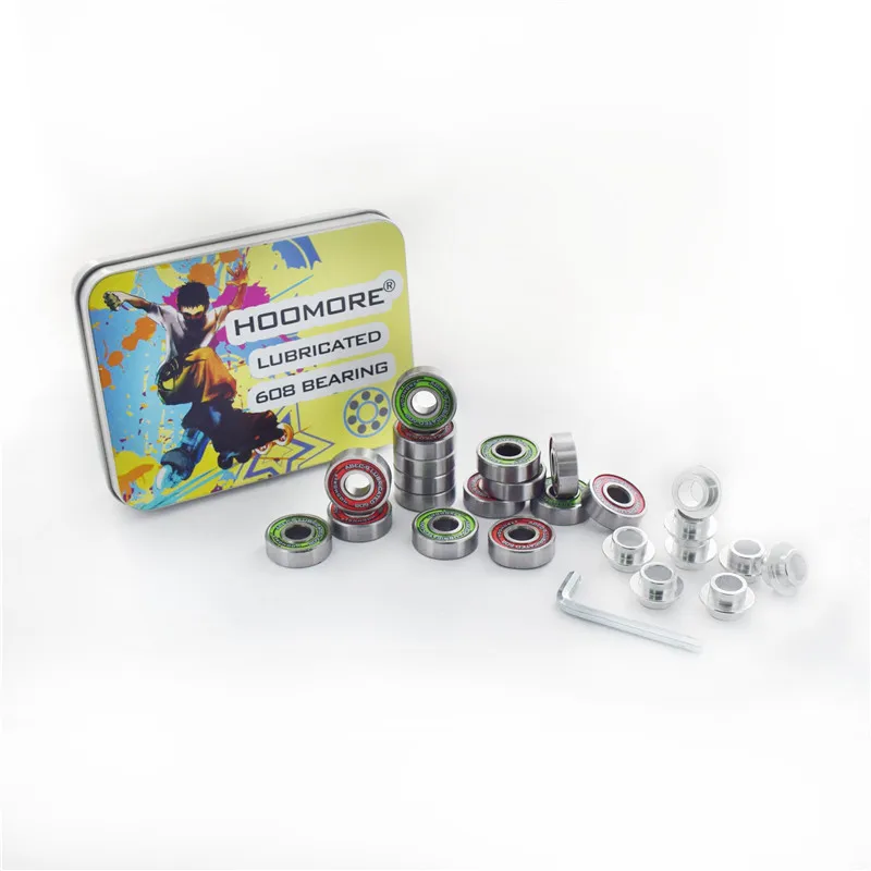 ABEC9 608 skateboard bearing ABEC-9 inline roller skate board driftboard scooter 608RS skating spacer wrench tool | Спорт и