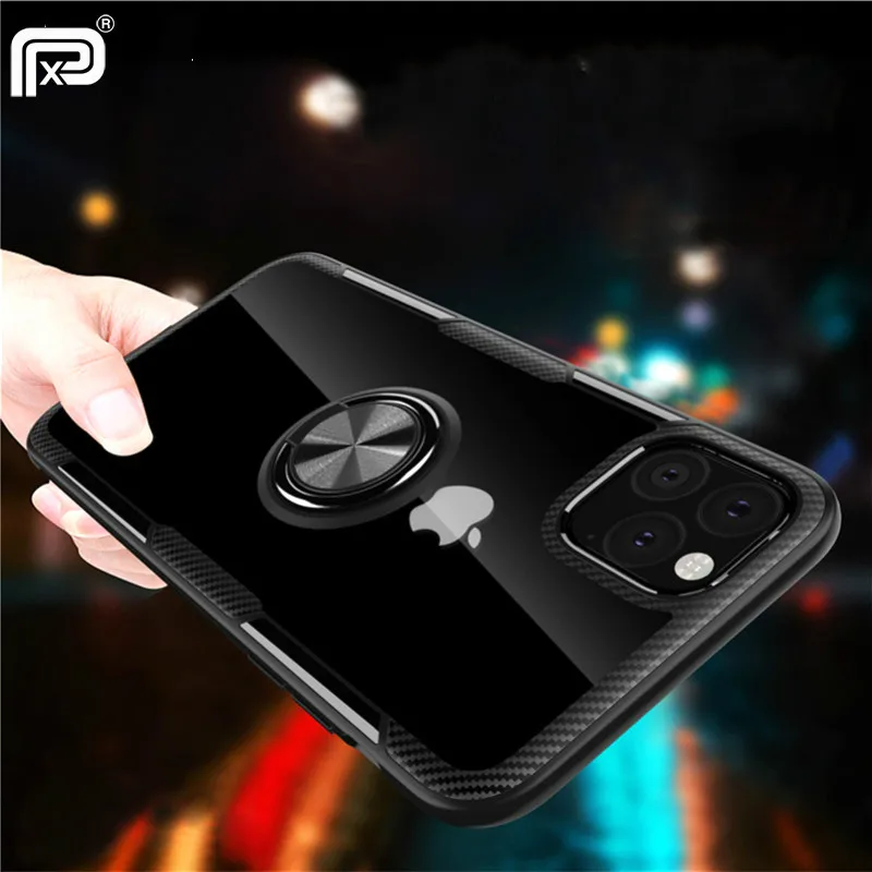Transparent Acrylic Phone Case for iPhone 11 Pro max 2019 Silicone Edge Hard Clear Back Cover |