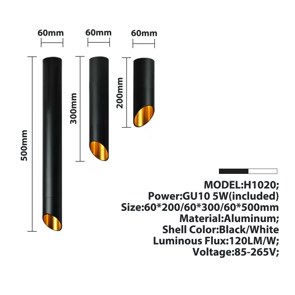 

GU10 LED Ceiling light Cord lamps Free bulb 5W kitchen Living room Company Dining room island Bar Counter shop Tube Indoor lamps