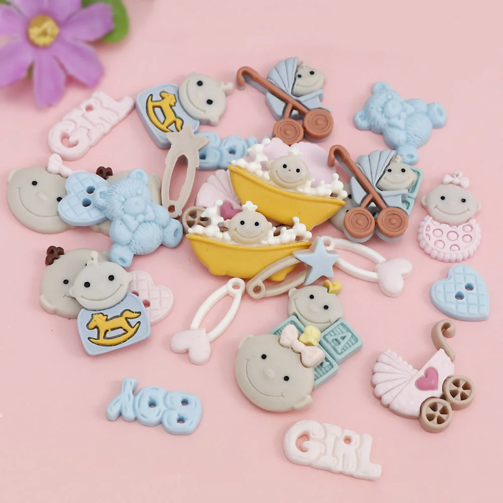 20 шт./компл. милые Kawaii украшение душевой кабины плоские пластмассовые Кабошон DIY Скрапбукинг полимерные кабошоны аксессуары детский бант для волос