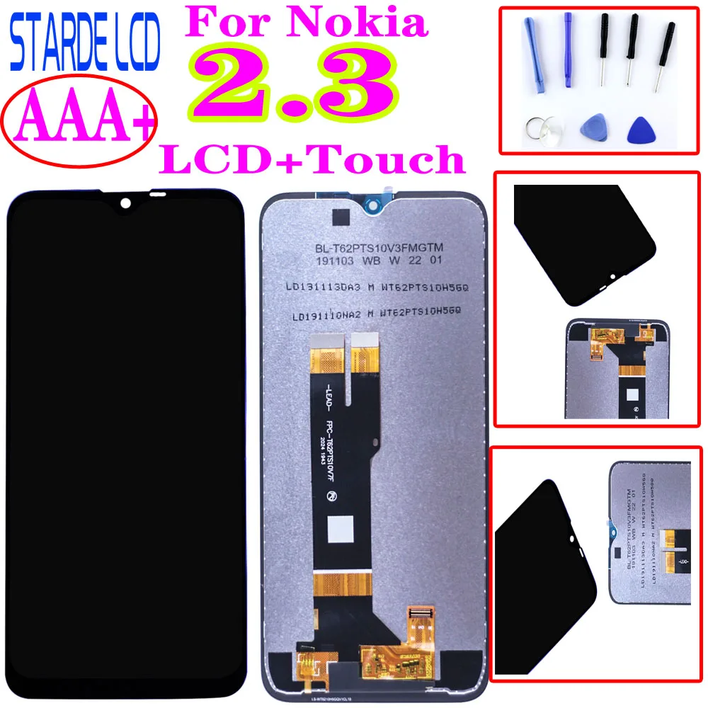

AAA+6.2'' STARDE Replacement LCD For Nokia 2.3 TA-1206 LCD Display Touch Screen Digitizer Assembly with Free Tools