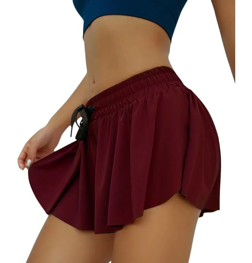 

High Quality Gym Yoga Shorts Women Quick Drying Training Sport Running Fitness Leggings Anti-glare Shorts Skirt Athletic Clothes
