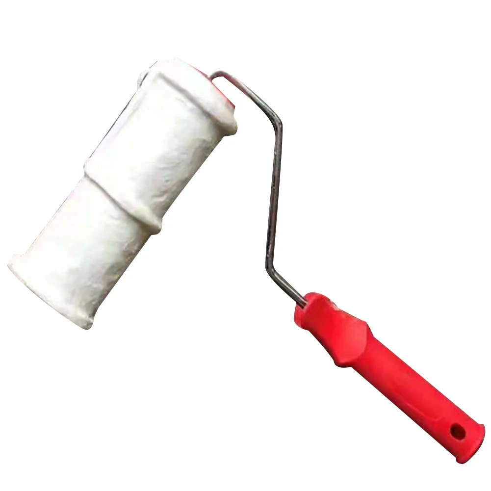

8 Inch Art Patterned Embossing Cylinder Household Rubber Draw Paint Roller Wall Decoration Brush Handle Home Construction Tool