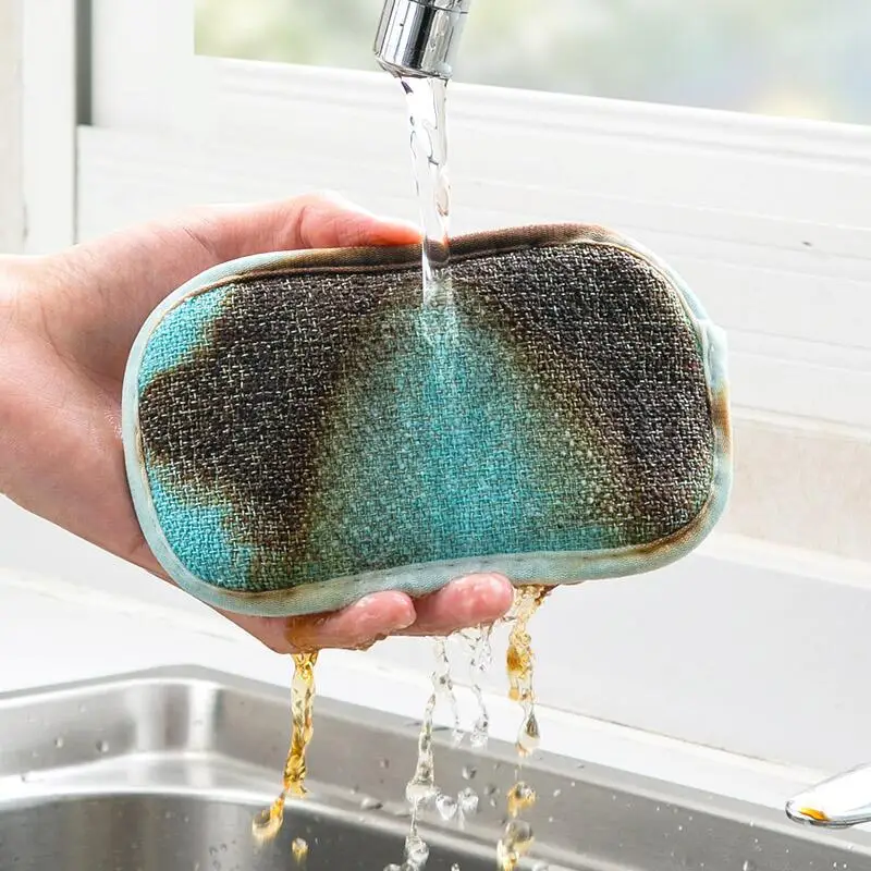 

Sponge Rag Cleaning Cloth For Washing Dishs Kitchen Supplies Kitchen Double Side Absorbent Dishcloth Special Soft Kitchen Tool