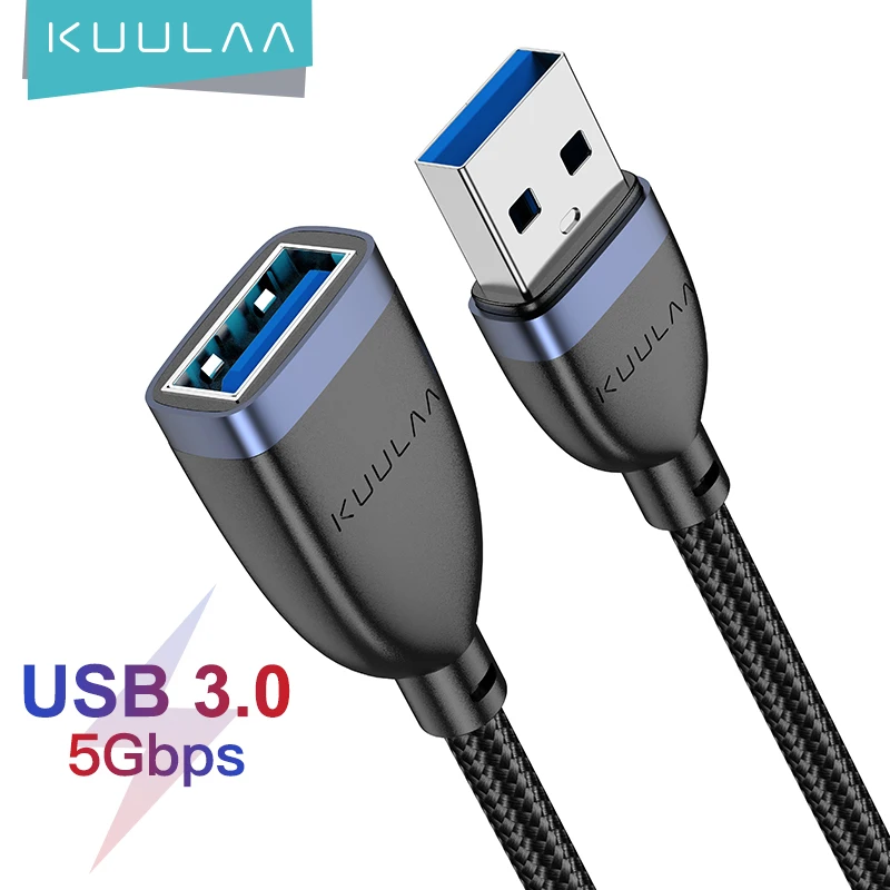 Удлинительный кабель KUULAA USB 3,0 2,0, кабель «штырь-гнездо» для синхронизации данных, кабель-удлинитель USB для компьютера, смарт-принтера, PS4, SSD - изображение