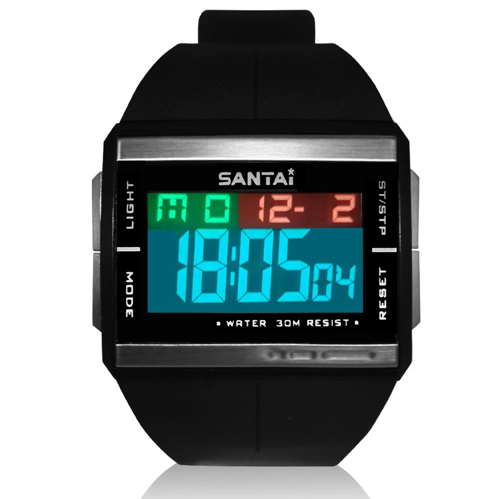 Электронные новые спортивные часы мужские цифровые водонепроницаемые резиновый