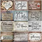 HUACAN алмазная живопись Полный Круглый квадратный текст дома Стразы Алмазная вышивка крестиком Добро пожаловать мозаика настенная живопись