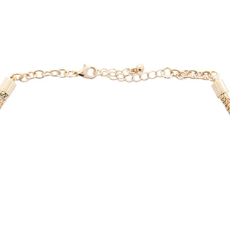 Новое простое металлическое ожерелье в форме веревки золотистые серебристые