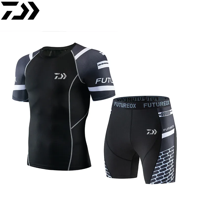 

DAIWA Men's Fishing Clothes Sports Running Elasticity Suit Daiwa Autumn Quick-drying Breathable Moisture Wicking Training Suit