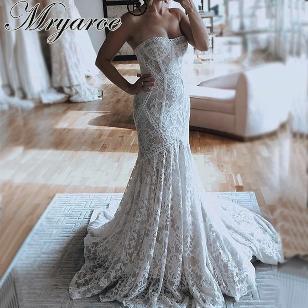 Специальное предложение Mryarce! Роскошное эксклюзивное кружевное свадебное платье