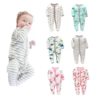 2pcsset new born baby clothes boy girl romper pajama infant knitted covered button o neck jumpsuit boutique clothing