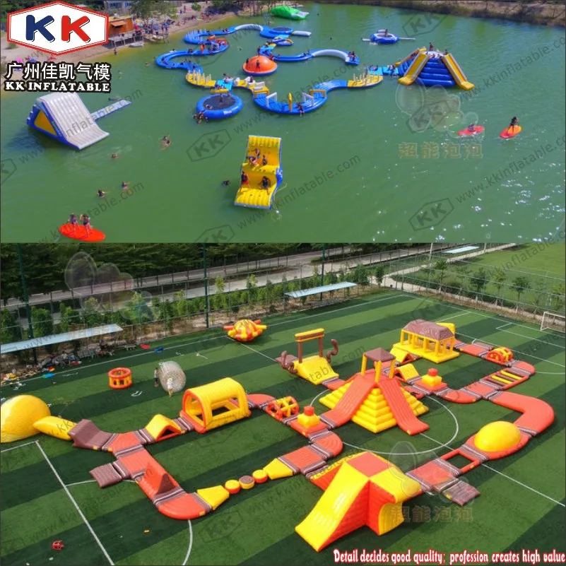 Koop Opblaasbare Pretpark Team Building Apparatuur Zee Lake Drijvende Opblaasbare Water Park