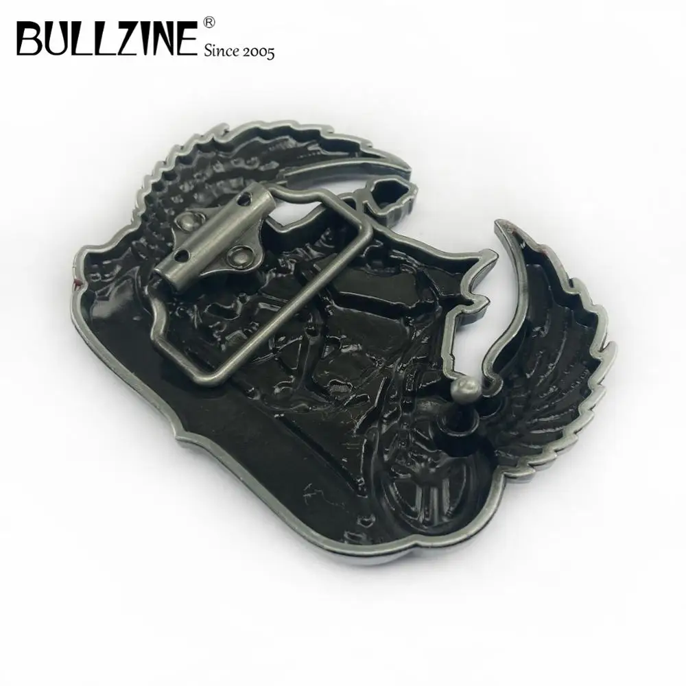 The Bullzine Motor belt buckle with pewter finish FP-02921-1 suitable for 4cm width | Дом и сад