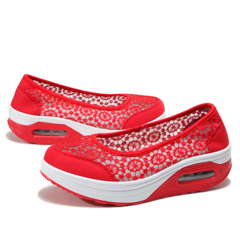 

NoEnName_Nul New Vulcanized Casual Shoes Breathable Mesh Fashion Women's Shoes High Quality Air Cushion Increased Sports Women's