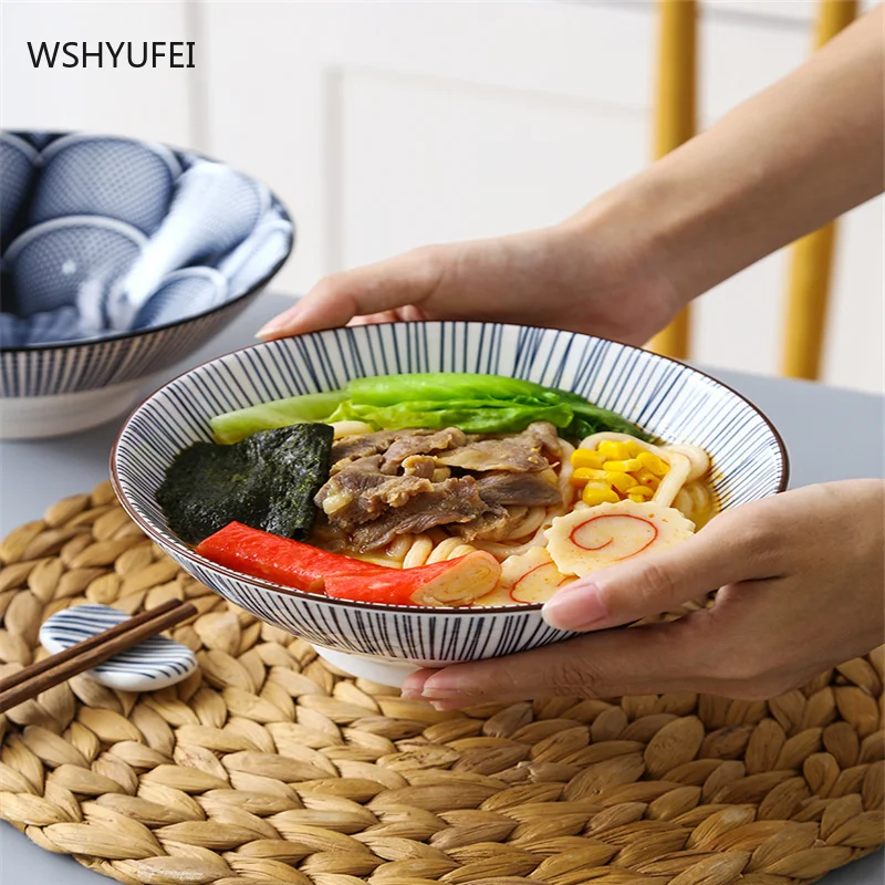 

Smooth Japanese-style ramen bowl, exquisite high-priced tableware, lightweight and luxurious ceramic household noodle soup bowl