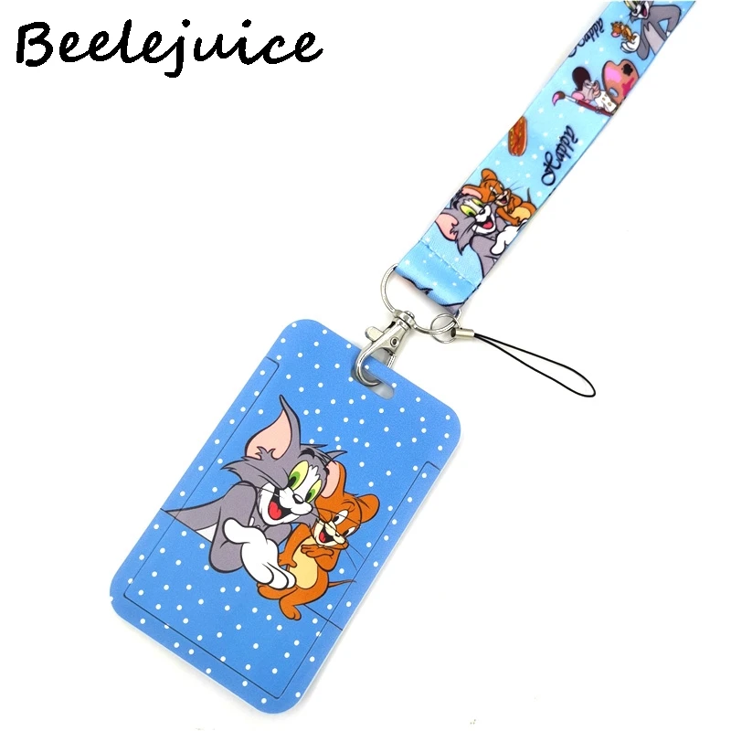 

Cat and Mouse Fashion Lanyard ID Badge Holder Bus Pass Case Cover Slip Bank Credit Card Holder Strap Card Holder Decorations
