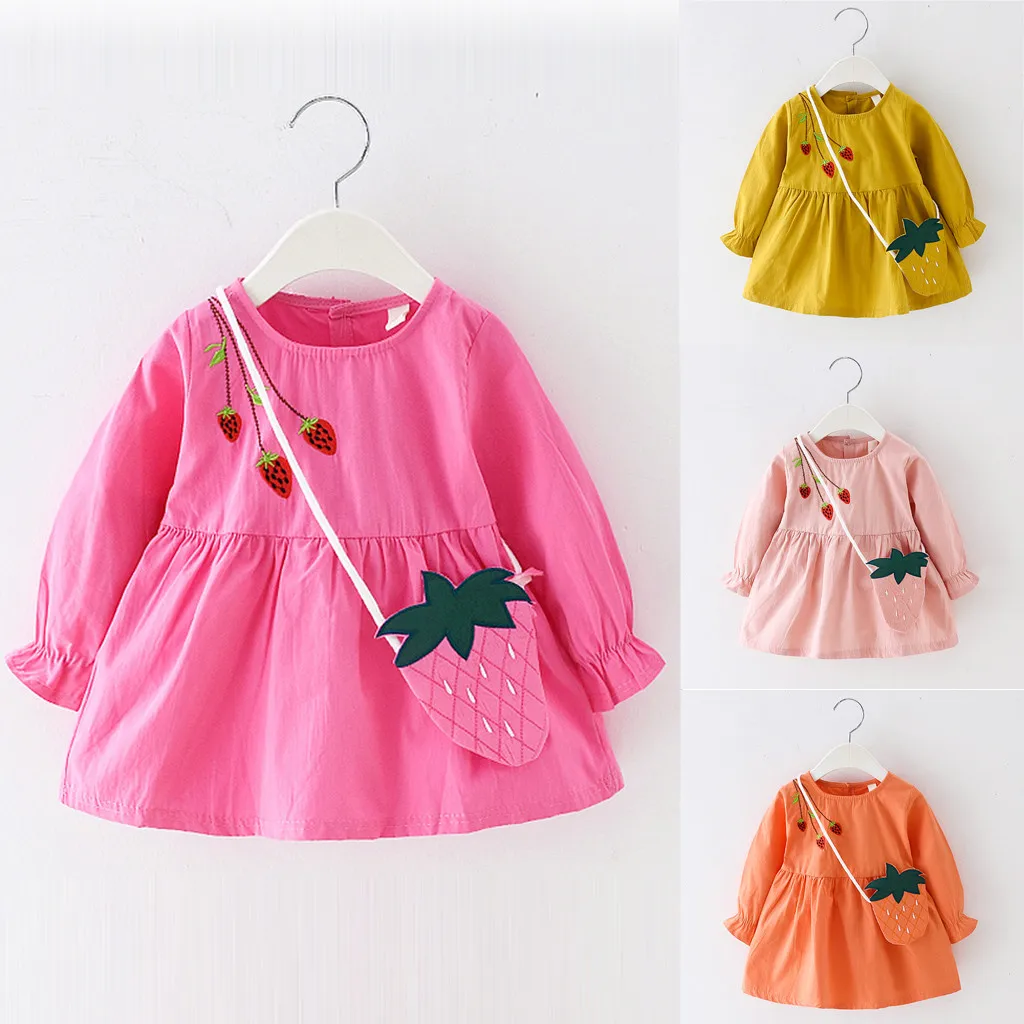 Детское платье для маленьких девочек праздничное принцессы с длинными рукавами