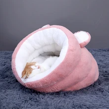 HOOPET кошка кровать домик для домашних животных Товары для домашних животных мягкая кошка собака кровать для маленьких собак зимние теплые спальные кровати щенок котенок гнездо
