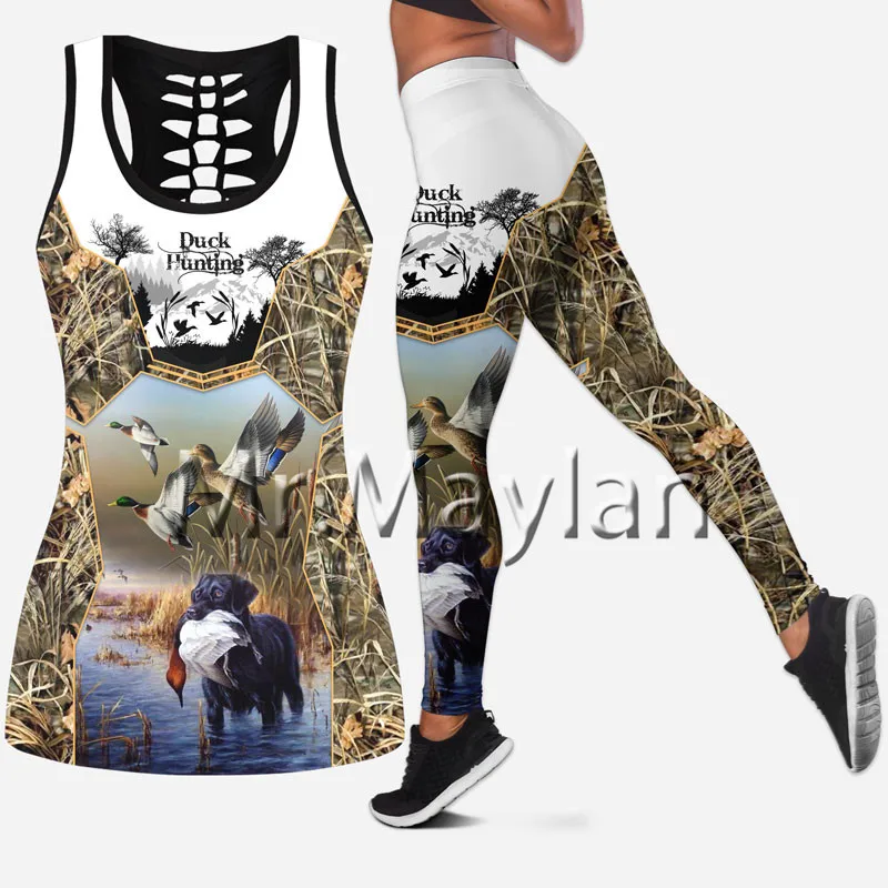 Утиной охоты камуфляж арт 3D принтом по всему размеру полая Нижняя юбка для женщин