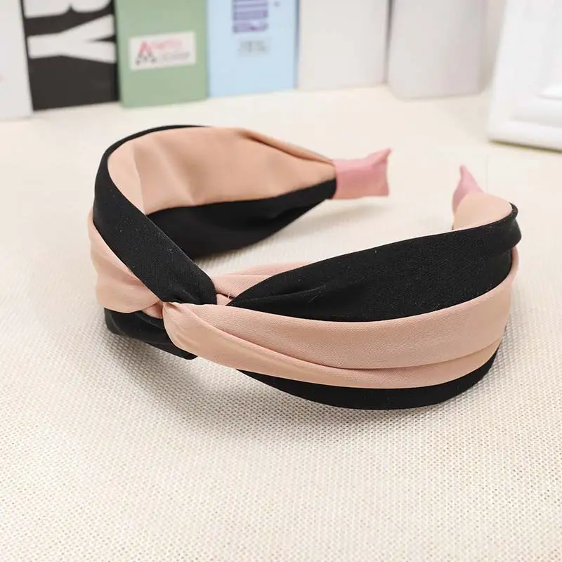 Dusty pink Модная мягкая замшевая завязанная повязка на волосы, одноцветная повязка на голову для женщин, женская повязка ручной работы с бантом, аксессуары для волос - Цвет: Dusty pink