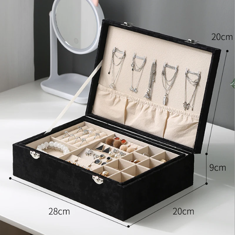 

Jewelry Box Earrings Storage Box Earrings Jewelry Box Net Red Ins Jewelry Box Necklace Ring Large Capacity Storage Box