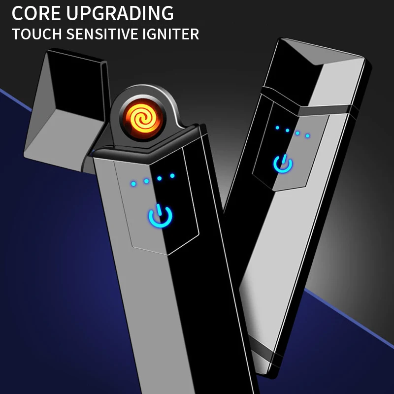 Зажигалка с сенсорным экраном зажигалка интеллектуальным сенсором usb зарядкой