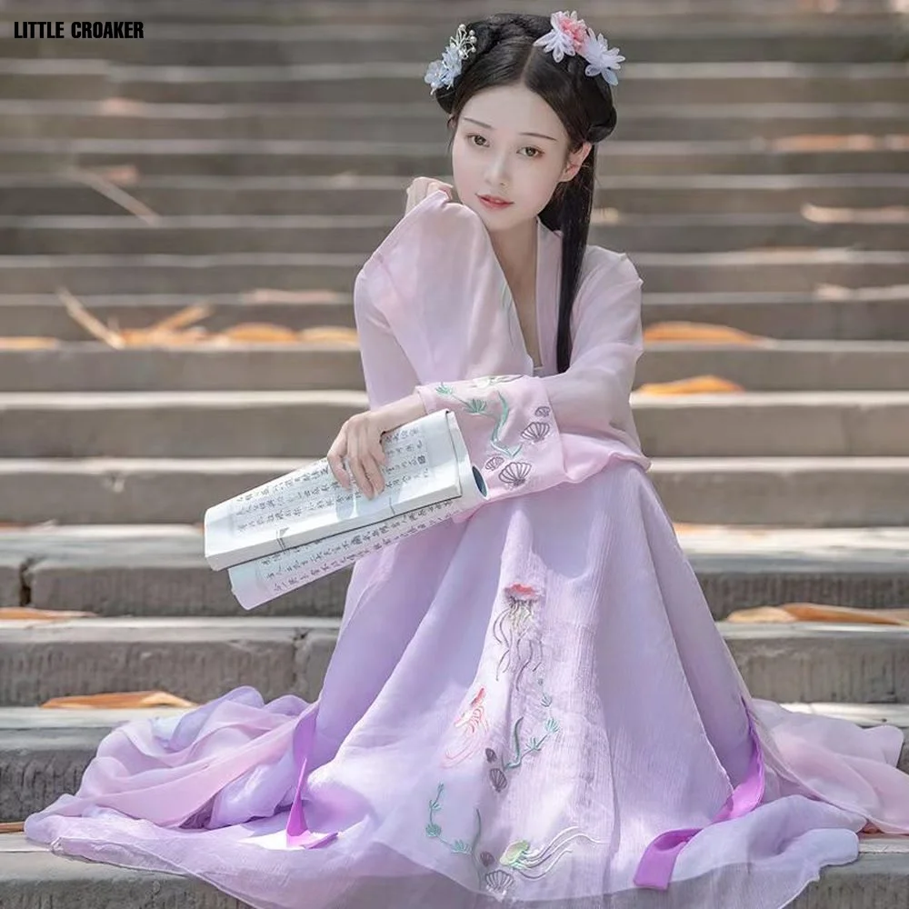 Женское традиционное платье ханьфу в древнем китайском стиле элегантный костюм