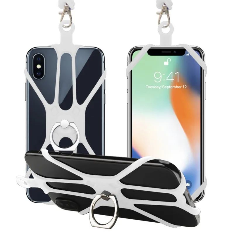 Силиконовый ремешок-держатель для телефона универсальный ремешок шеи с