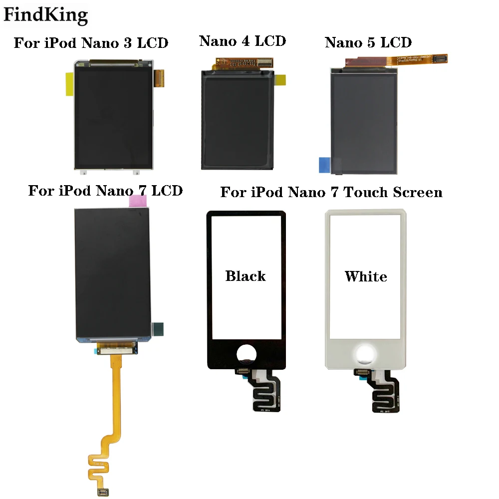 

LCD Display For iPod Nano 3 4 5 7 7th Gen LCD Digitizer Assembly LCDs Touch Screen Sensor For ipod Nano 7 7th GenTouch Screen