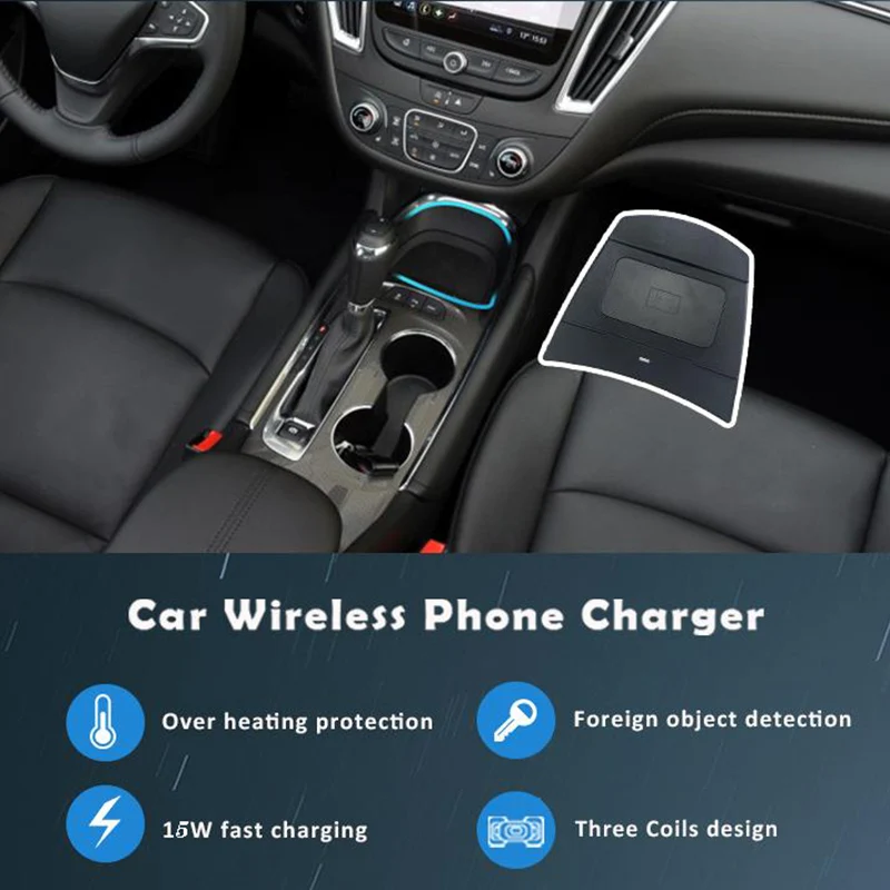

Car Qi Wireless Phone Charging Pad Module for Malibu 2016- 2019 Fast Charging Case Plate Phone Charge Case