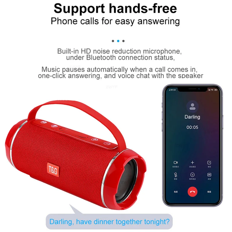 Портативная Bluetooth Колонка высокой мощности TG116C Беспроводная колонка с