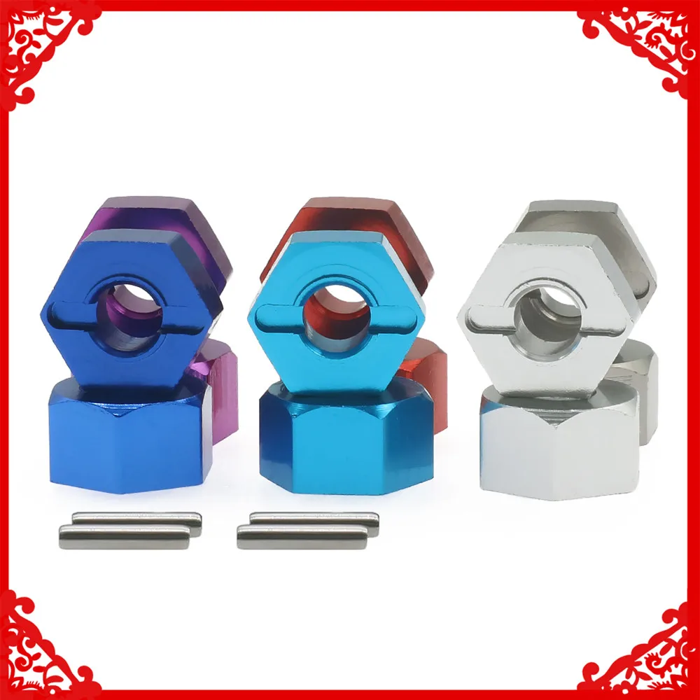 

4 шт. сплав переднее и заднее колесо Шестигранная ступица адаптер для радиоуправляемой модели автомобиля хобби 1/10 Traxxas Slash 2WD #3654 Запчасти для...