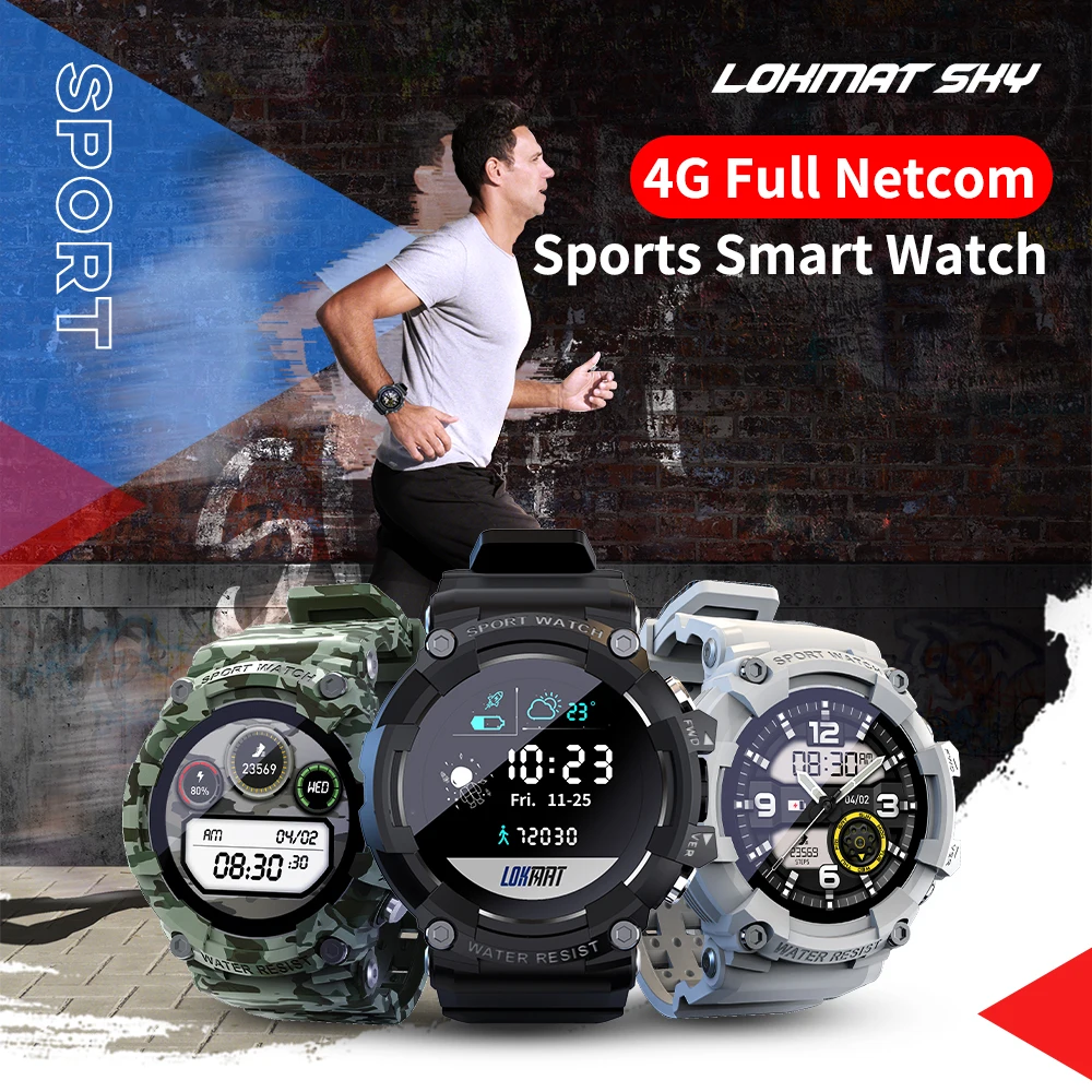 

LOKMAT SKY Smart Watch Man RAM 512MB ROM 4G Camera Smartwatch One-Key Emergency Call Speaker Music Player Sports Smartwatches