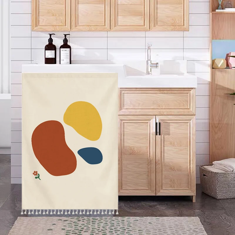 Короткая занавеска для кухни пылезащитная шкафа подвесная полузанавеска с