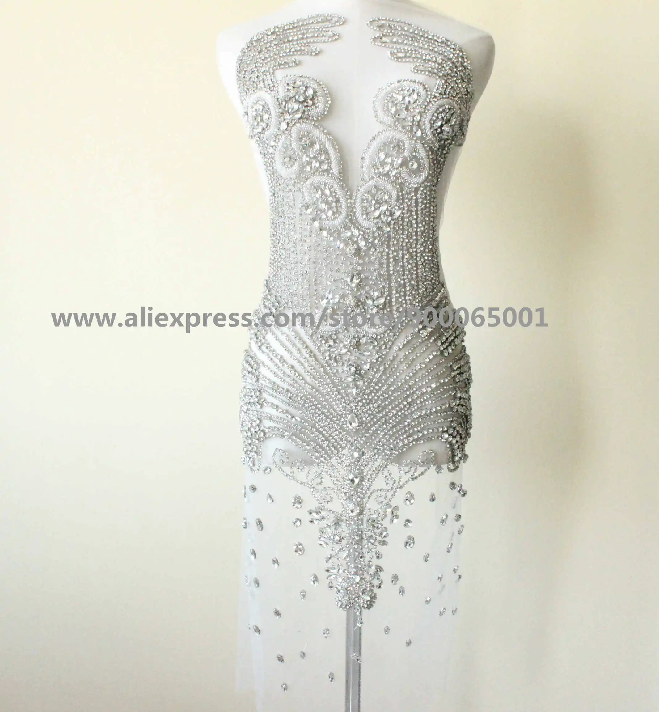 Длинный лиф аппликация для стразы ручная работа свадебного платья | Дом и сад