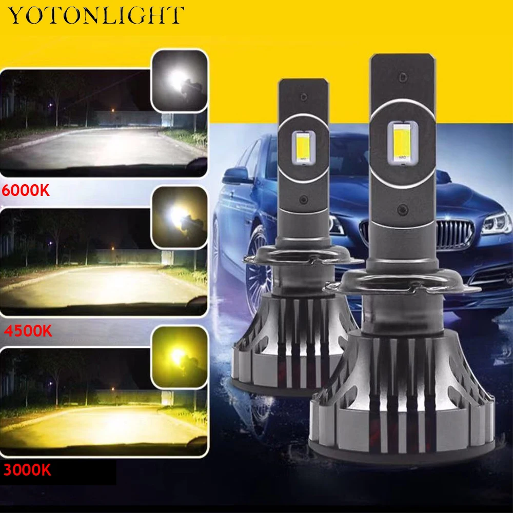 YOTONLIGHT Led H4 фар автомобиля света H11 H7 H4 9005 9006 HB3 HB4 H1 двойной Цвет светодиодные лампы 120 w 12000lm 12 V 6500 K 3000 K 4300 K