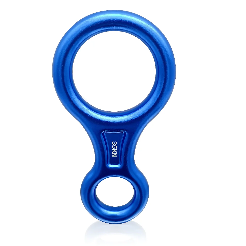 

35KN Eight Rings Downhill Gear Camping Hiking Outdoor Climbing Device 8 Word Rope Rock Aluminum Alloy Climbing Descenders