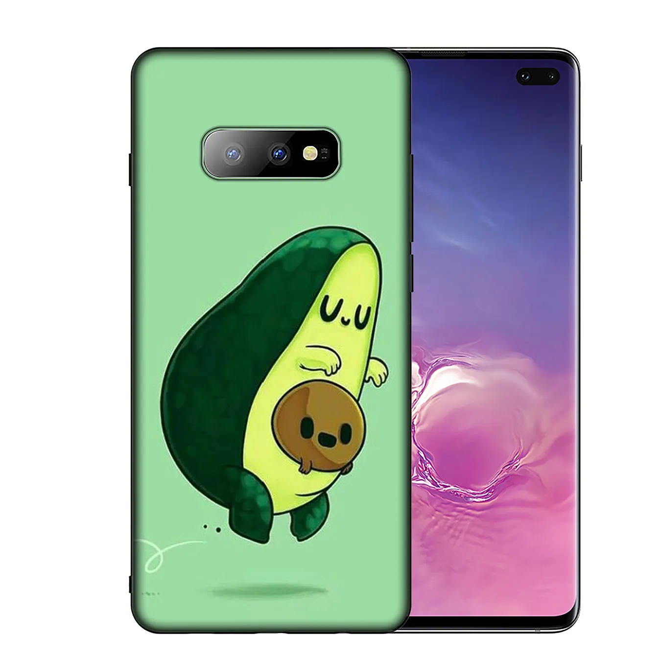 IYICAO милый черный мягкий чехол для телефона с принтом авокадо Samsung Galaxy S20 Ultra S10 Lite S9