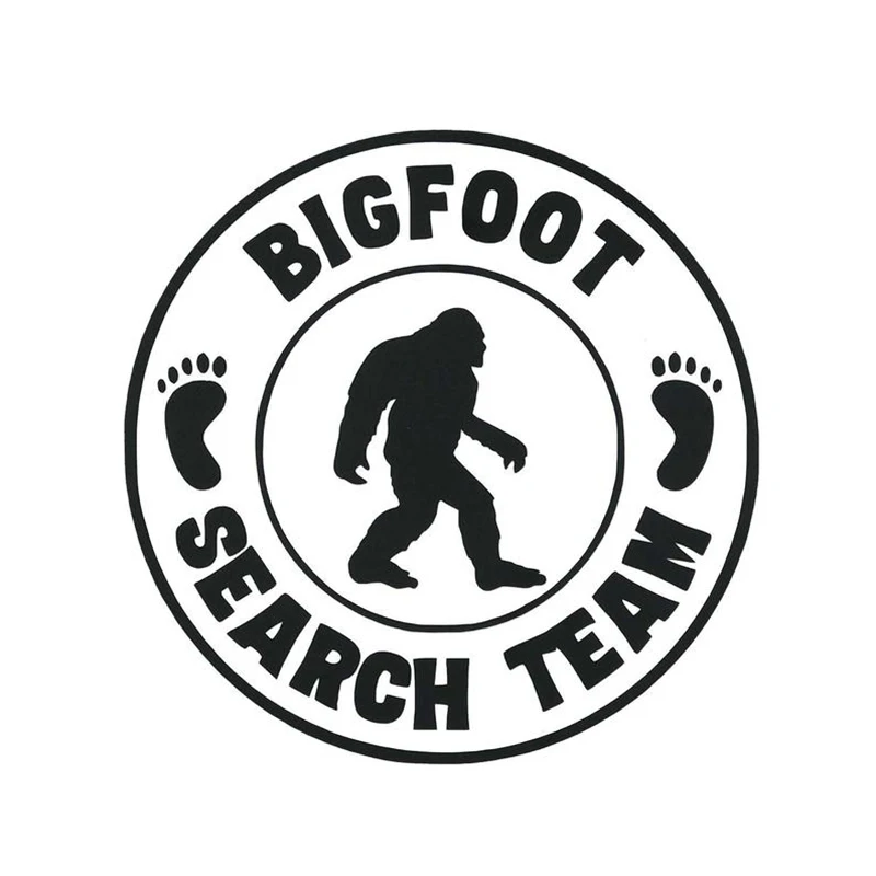Черная/серебряная виниловая наклейка Bigfoot с поиском команды персонализированная