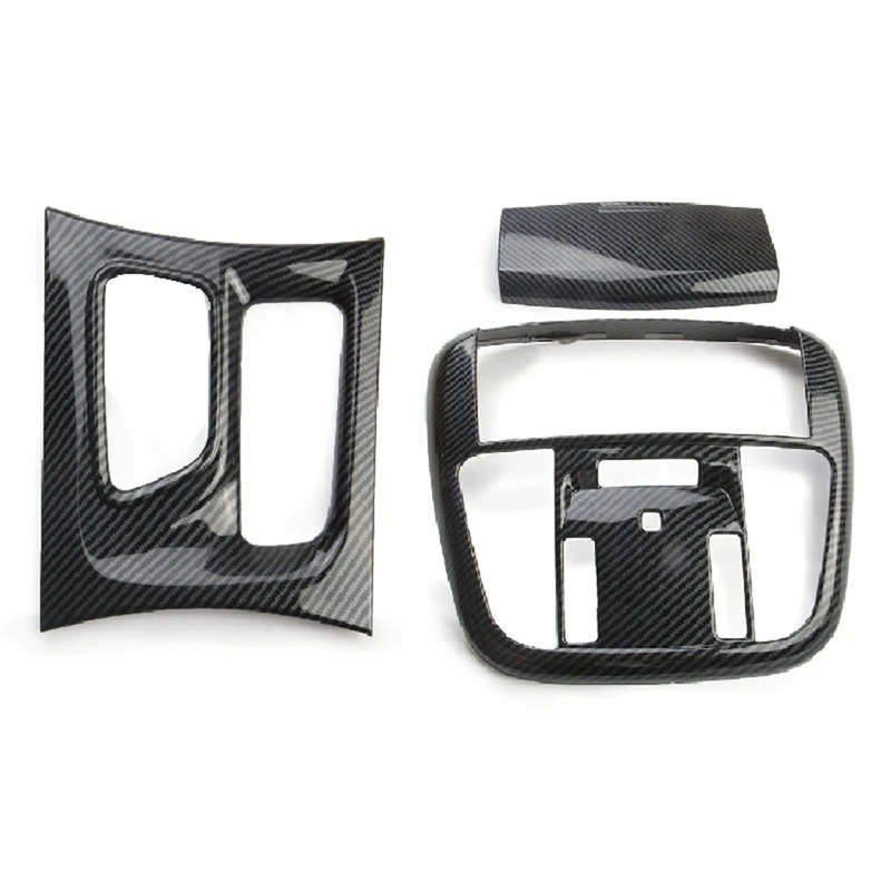 

Автомобильная центральная консоль из углеродного волокна, переключение передач, отделка панели с 2 шт. углеродного волокна, крысветильник П...