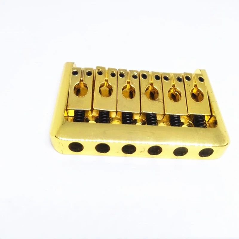 6 String Guitar Metal Fixed Hardtail Saddle Bridge Set for Strat ST Stratocaster Electric Bass Replacement Parts | Спорт и