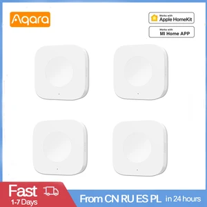 Умный беспроводной мини-переключатель Xiaomi Aqara, дистанционное управление через Zigbee, для домашней системы безопасности